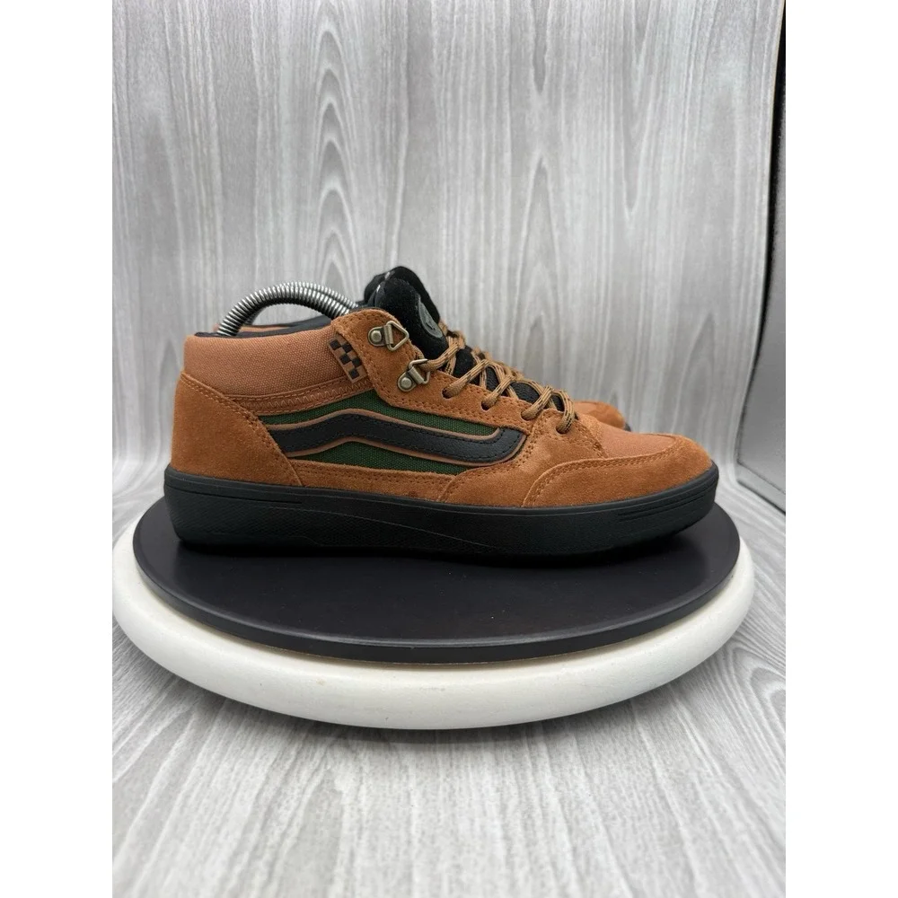 Vans Skate Zahba Mid Mens Size 8 Glazed Ginger Brown Green Skateboard Shoes NEW